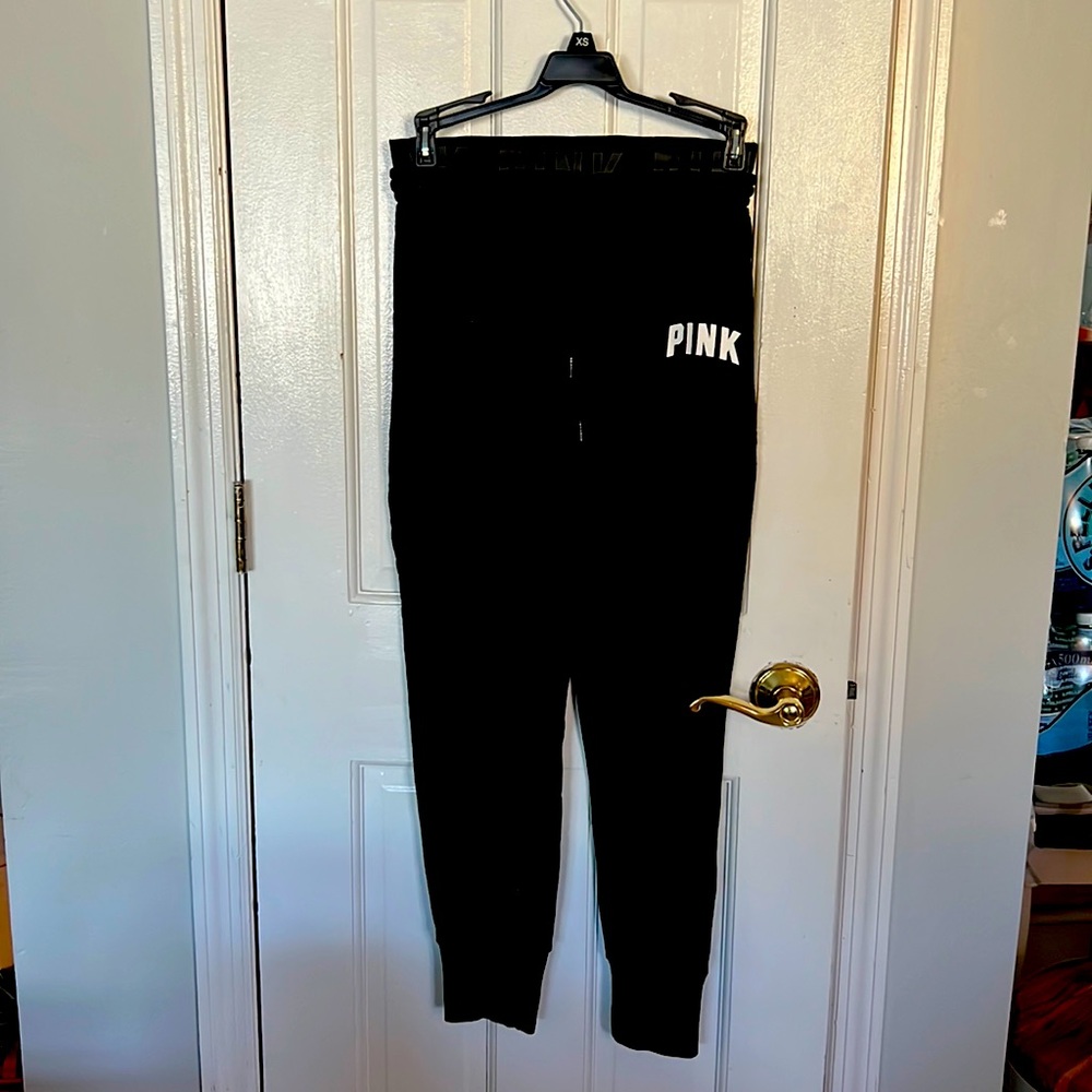 Pink black joggers